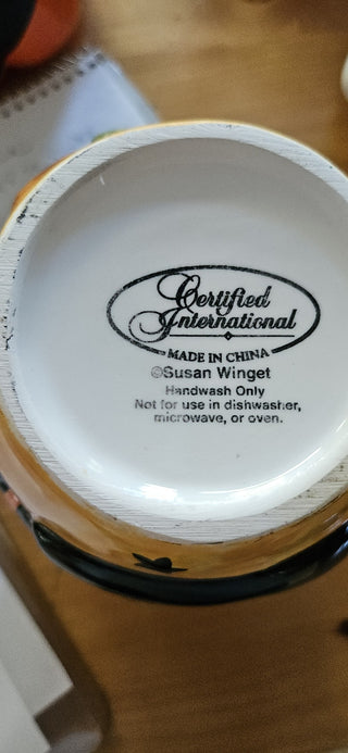 Witch mug, Vintage, Susan Winget, Certified International|111045