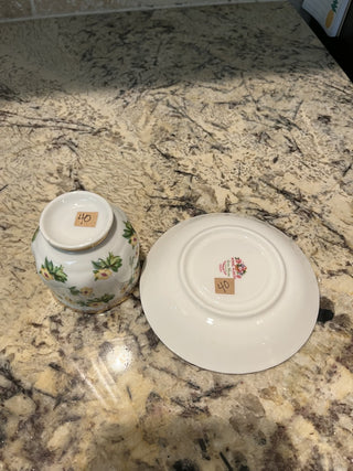 Royal Albert Summertime Series Yellow Floral Saucer with Matching Tea Cup (40) RCD|72235
