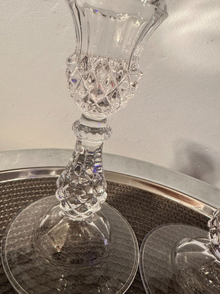 Candlesticks Glass 6.5" Pair 2  MTS
