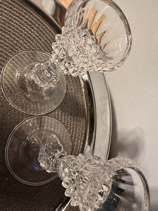 Candlesticks Glass 6.5" Pair 2  MTS