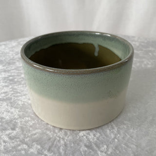 green & beige ceramic planter/dish RSV
