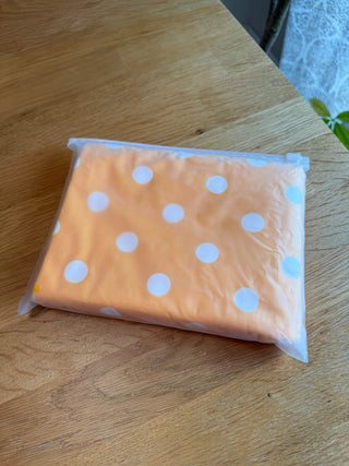 Two Pillow Covers - Yellow Polka Dot
