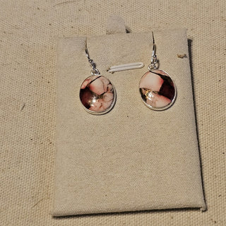 .925 rose dahlia turquoise dangle earrings|89600