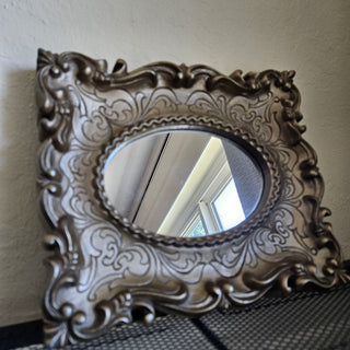 Vintage Ornate Molded Gold Rectangular Mirror (BRI) - MTS|89523