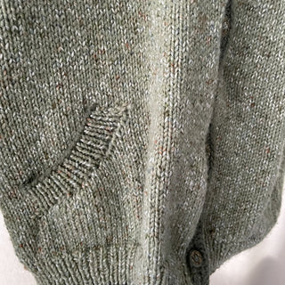Vtg handmade sweater, green RSV