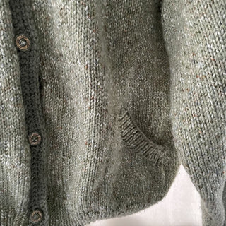 Vtg handmade sweater, green RSV
