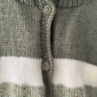 Vtg handmade sweater, green RSV