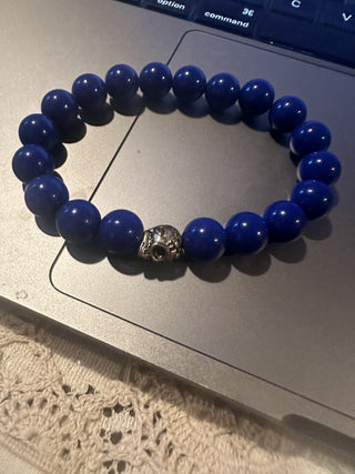 Blue Bracelet with skull #62 VV MTS|89446