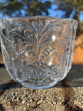 KW vintage Kosta Boda "Rhapsody" glass bowl designed by Kjell Engman in Sweden