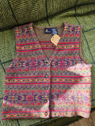 Vtg 90s Liz Sport Sweater Vest - Size S MTS|119444
