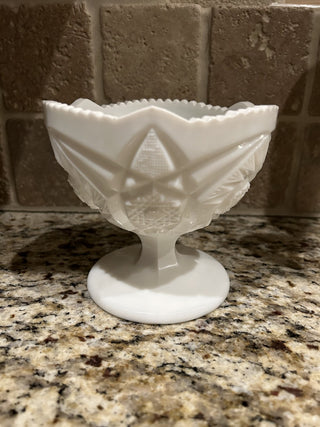 Milk Glass Footed Candy Dish  MTS|40997