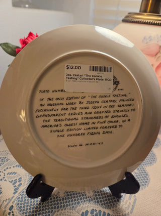 Jos. Csatari "The Cookie Tasting" Collector's Plate, RCD