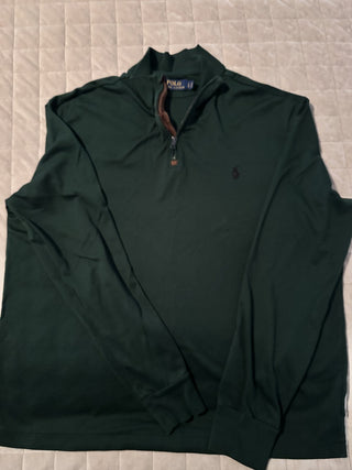 Polo Ralph Lauren Quarter Zip Polo Sweater Size LG MTS