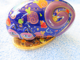 Laurel Burch porcelain Cat & Mouse w/stand RCD
