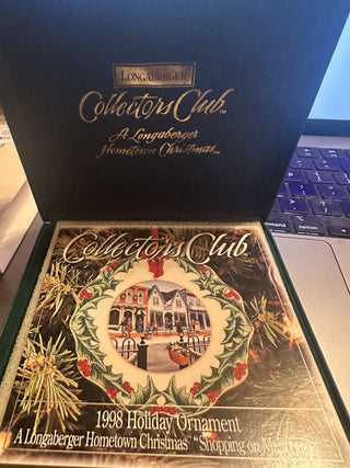 Longaberger Collectors Club A Longaberger Hometown Christmas 1998 ornament #62 VV MTS|130849