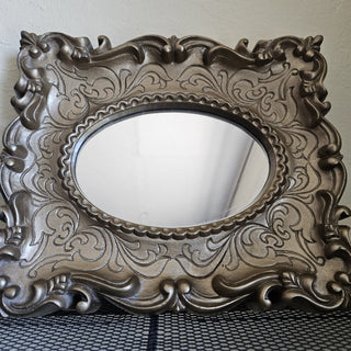 Vintage Ornate Molded Gold Rectangular Mirror (BRI) - MTS|89522