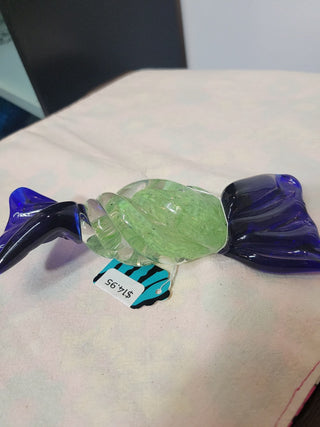 6-1/2" Hand Blown Art Glass Wrapped Hard Candy RCD