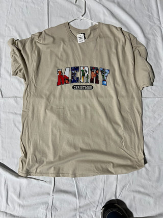 XL beige tee  merry movie