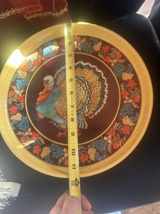 Vintage Gibson Gallery Giftco 1992 Tin Turkey Tray #63 VV MTS|125558