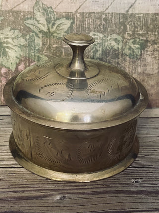 Vintage Brass Trinket Box approx. 3” high and 3 1/2” wide RCD|53863