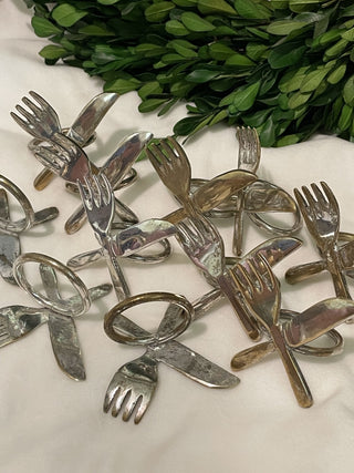 Pier 1 Import Silver Plated Napkin Rings - Set of 10 - RCD|101336