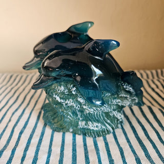 Retro Dolphin Bath Set - Soap Pump & Toothbrush Holder (BRI) - MTS|107346