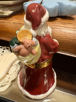 Vtg. Spode Porcelain Santa Trinket Box|129075
