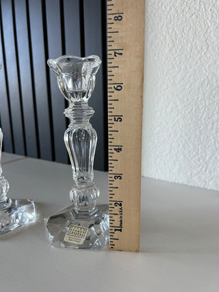 Lead crystal candlestick set of 2 RSV