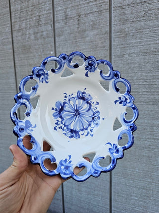 Vestal Alcobaca Blue & White Wall Plate Portuguese 0SW RSV