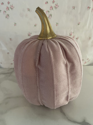 Fabric covered Pink Pumpkin Decor - RSV|107784