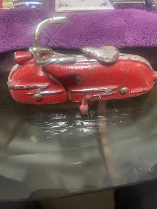 vintage red motorcycle rsv