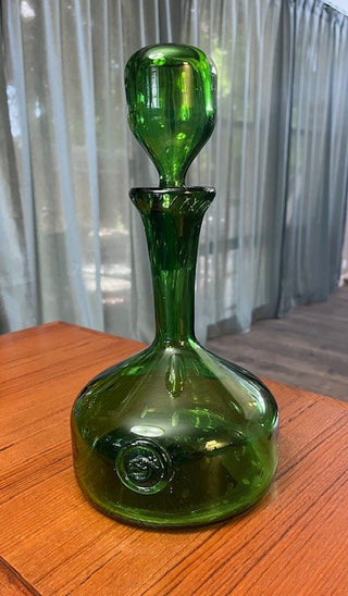 Italian MCM Green Glass Decanter-RSV|86480