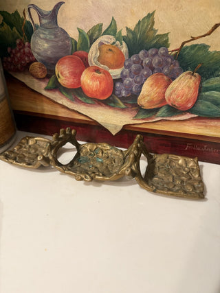 Antique Heavy Brass Floral Decorative Hardware (wtwf) RSV