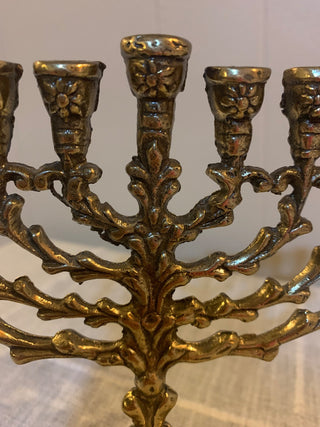 6" Brass detailed Menorah|127012