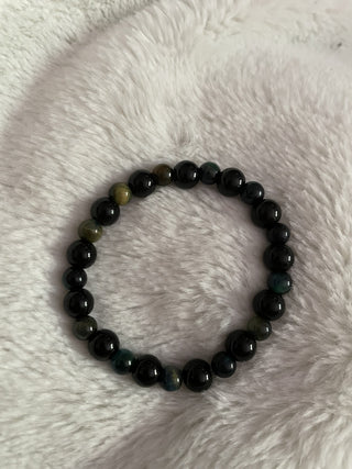 Natural stone bracelet black/earth tones RSV|63948
