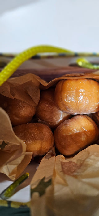 Bag of 6 individually wrapped pumpkin soaps, Hostess gift! RSV|121300