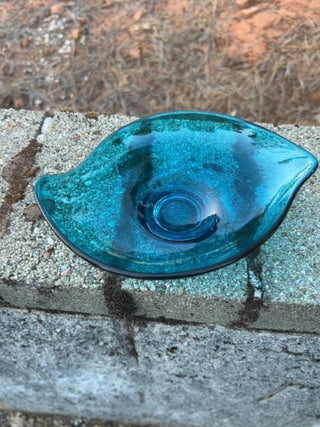 Viking Bluenique Cyclone Hurricane Shape Freeform Bowl