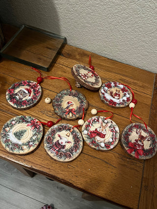 Wood Ornaments with Transfers|129500