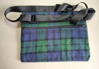 Fanny Pack, Women's Black Watch Plaid, adjustable
