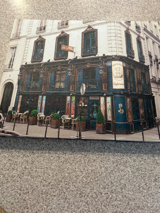Old hotel restaurant canvas