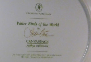 Franklin Porcelain Water Birds of the World Canvasback 1981 #47 VV MTS|99447