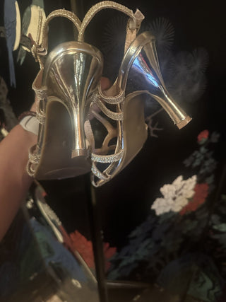 Vla Pinky Gold Sparkly Shoes #63 VV MTS