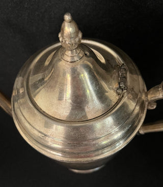 VINTAGE SILVER PLATED COFFE POT WITH LOVELY PATINA 11" T (KJS) RCD