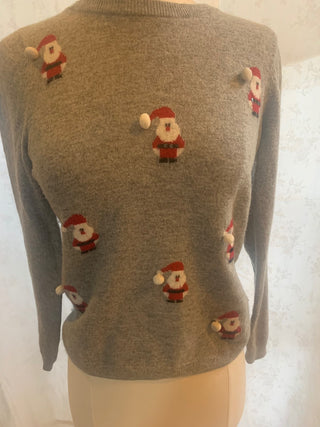 Gray sweater w/snowman MTS|127591