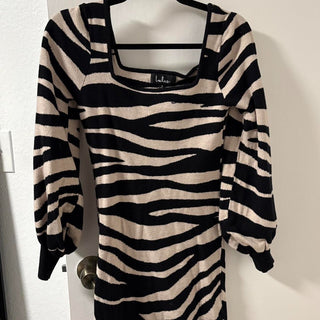 Lulus Zebra Sweater Dress MTS