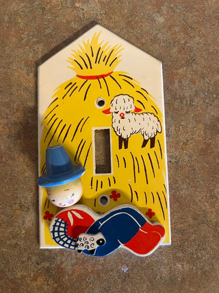 Vintage Light Switch Cover Child on Haystack Riffraff Works RSV|111196