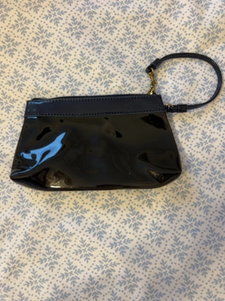 Vintage Sharif Blue Vinyl Coin/Cosemtics Zippered Pouch