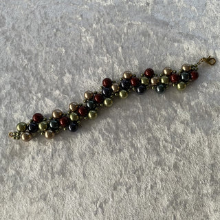 jewel tone hand woven bracelet RSV