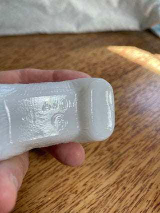 VNTG Avon Milk Glass Scottie Perfume Bottle