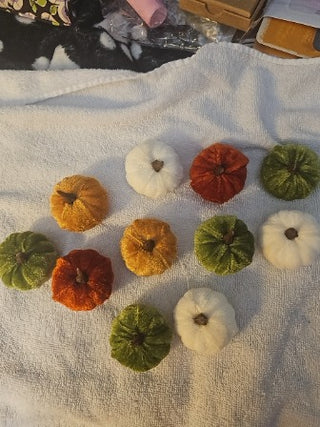 Small Velvet Pumpkins